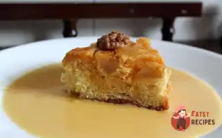 Перевернутий Яблучний Пиріг З Апельсиновим Соусом.