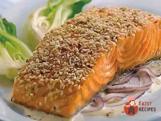 Риба в кунжуті з імбиром