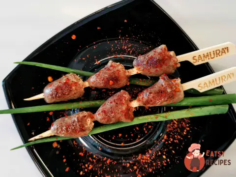 Шашлички з курячих сердець