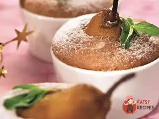 Шоколадні кекси з грушами