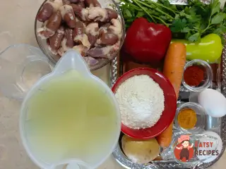 Крок 1: Курячий бульйон з галушками із сердець