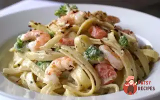 Макарони З Креветками У Часниково-Вершковому Соусі