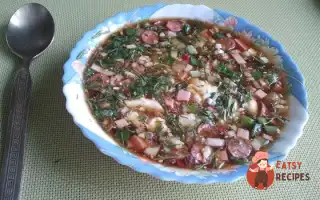 Окрошка На Квасі З Мисливськими Ковбасками