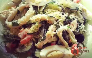 Салат Морський Із Сиром Та Зеленню