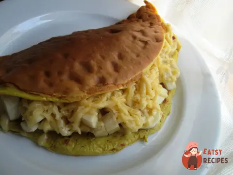 Вівсяний млинець з бананом та сиром
