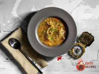 Суточні щі з телятиною та білими грибами