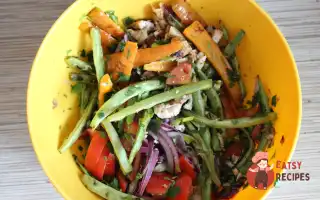 Теплий Салат З Куркою Та Овочами На Грилі