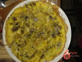 Омлет із сиром та грибами