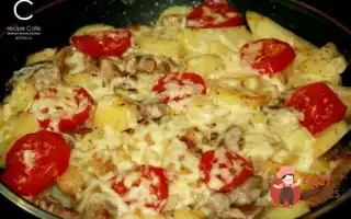 Свинина З Картоплею, Запечена Під Сиром На Сковороді «Французькою»