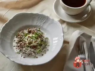 Гречка з пармезаном та песто