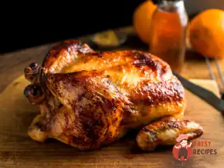 Курка з яблуками у медово-гірчичному маринаді