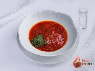 Борщ по-московськи з квашеною капустою