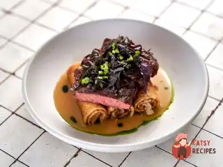 Млинці на рисовому борошні з качкою конфі