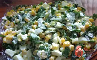 Салат Із Черемші Та Кукурудзи