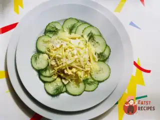 Огірковий салат з кропом та фетою