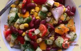 Салат З Кукурудзою Та Червоною Квасолею