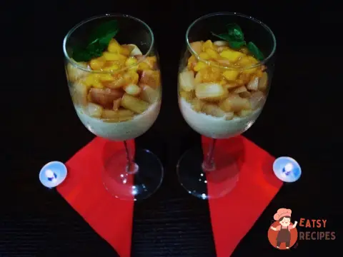 Панна-котта з персиками