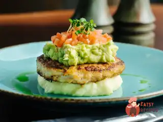 Соковиті котлети з тріски з картопляним пюре та авокадо