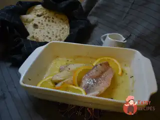 Морський окунь у медово-цитрусовій заправці