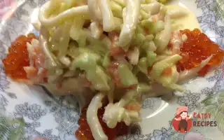 Салат Морський З Кальмарами Та Сьомгою