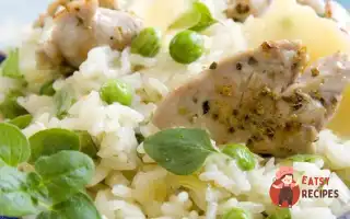 Салат Із Курчати З Рисом, Зеленим Горошком Та Солодким Перцем.