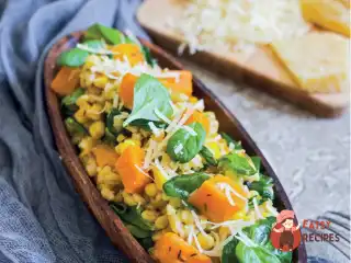 Перлотто з гарбузом та кукурудзою