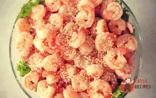 Салат З Креветками Та Кунжутом