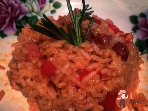 Джамбалайя з шинкою та беконом