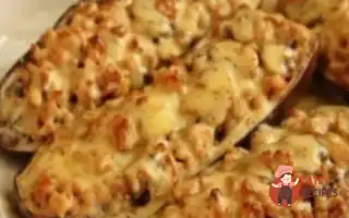 Баклажани, Фаршировані Грибами Та Фаршем