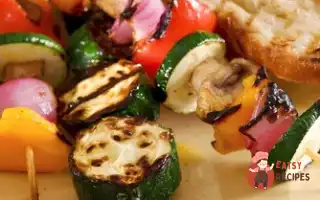 Шашлики З Сиру Халлоумі, Кабачків, Грибів Та Перців