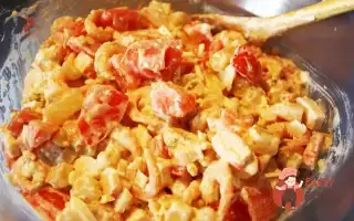 Салат З Морепродуктами Та Овочами