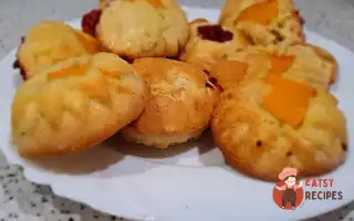 Порційні Бісквіти З Яблуками, Персиком І Малиною