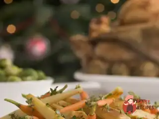 Печену моркву та пастернак з чебрецем
