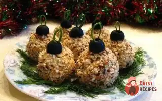 Закуска З Курки З Часником, Майонезом Та Волоськими Горіхами «Ялинкові Кулі»