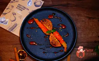 Креветки В Паніруванні З Запеченою Хурмою, Медом І Волоськими Горіхами