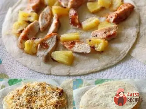 Кесаділля з ананасом та куркою