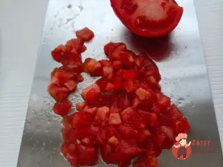 Крок 18: Салат з куркою, печеними баклажанами, перцем та рукколою