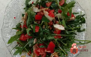 Салат З Куркою, Печеними Баклажанами, Перцем Та Рукколою