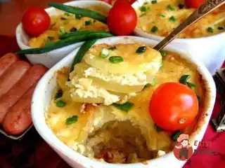 Запечена картопля з вершками та часником «по-французьки»