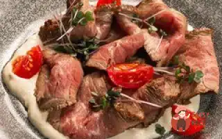 Маринована Телятина Із Соусом «Кунжутний Тонато»