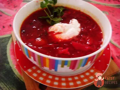 Пісний борщ із коньяком