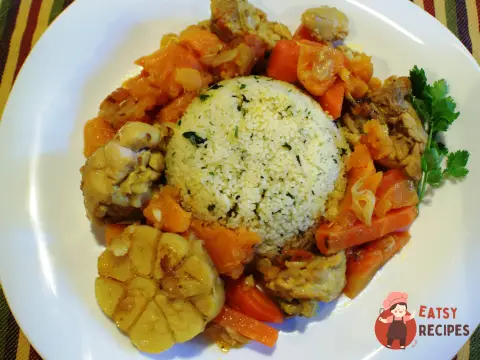 Курка по-марокканськи з пряним кускусом
