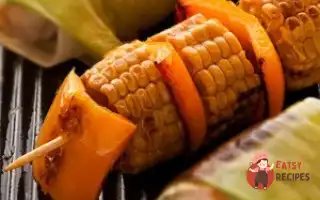 Шашлики З Різнокольорових Перців Та Кукурудзи На Грилі В Ароматній Олії З Куміном