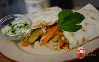Овочева Шаурма Із Часниковим Соусом