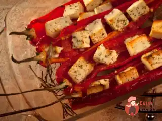 Кисло-солодкі перці зі смаженим козячим сиром