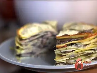 Млинець грибний торт