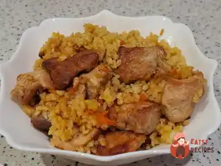Свиняча шия з булгуром у духовці
