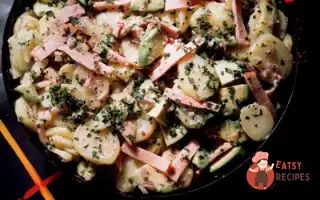 Картопляний Салат З Ковбасками Та Швейцарським Сиром