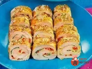 Курячі рулети з перцем