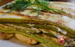 Кабачковий Торт З Сирним Сиром, Часником Та Зеленню